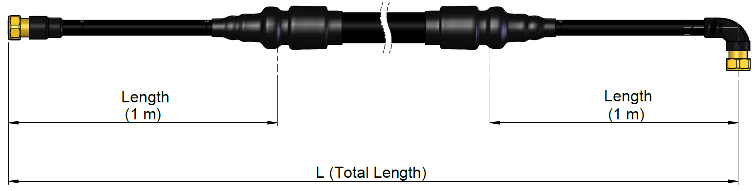 Schematic sktech of a MULTIFLEX Jumper. The total assembly length